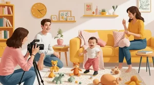 Shooting photo bébé chez soi